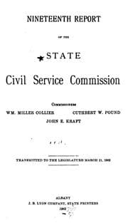 Tapa de Report of the State Civil Service Commission