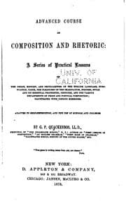 Tapa de Advanced Course of Composition and Rhetoric: A Series of Practial Lessons on ..