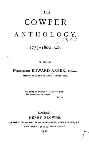 Tapa de British Anthologies