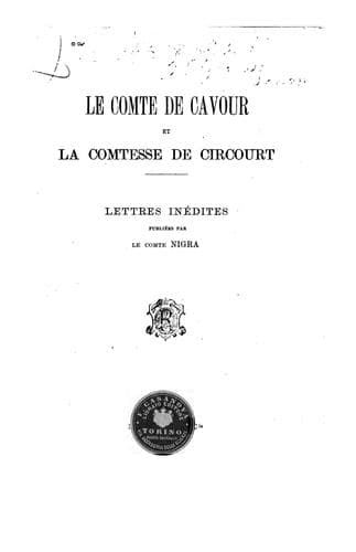Tapa de Le comte de Cavour et la comtesse de Circourt