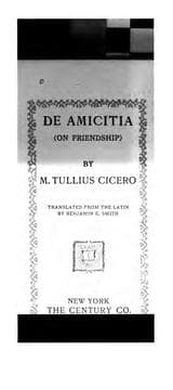 Tapa de De Amicitia (on Friendship)