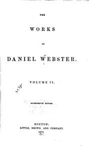 Tapa de The Works of Daniel Webster ...