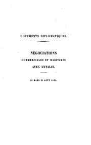 Tapa de Documents diplomatiques. Négociations commerciales et maritimes avec l ..