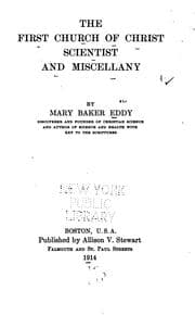 Tapa de The First Church of Christ, Scientist, and Miscellany