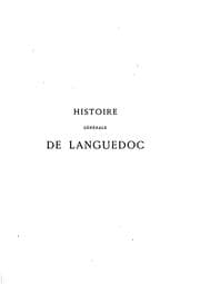 Tapa de Histoire Generale De Languedoc