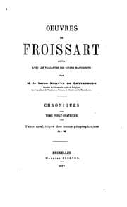 Tapa de Oeuvres de Froissart