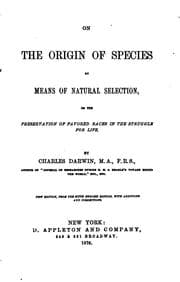 Tapa de On the origin of species by means of natural selection; or, The preservation ..