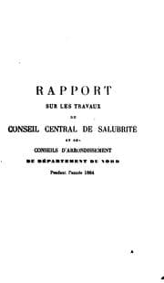 Tapa de Rapport sur les travaux du Conseil departemental d'hygiene et des commissions sanitaires