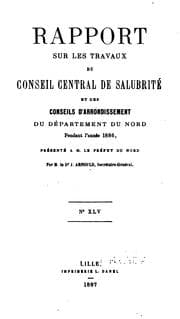 Tapa de Rapport sur les travaux du Conseil departemental d'hygiene et des commissions sanitaires
