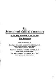 Tapa de The International Critical Commentary on the Holy Scriptures of the Old and New Testaments