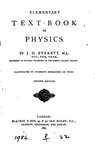 Tapa de ELEMENTARY TEXT-BOOK OF PHYSICS