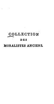 Tapa de Collection des moralistes anciens, dédiée au roi.