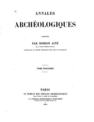 Tapa de Annales archéologiques