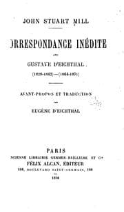 Tapa de Correspondance inédite avec Gustave d'Eichthal (1828-1842)-(1864-1871)