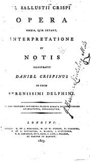 Tapa de C. Sallustii Crispi Opera omnia, quæ extant