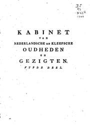 Tapa de Kabinet van Nederlandsche en Kleefsche oudheden..