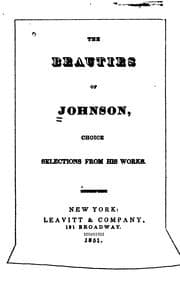 Tapa de The Beauties of Johnson: Choice Selections from His Works