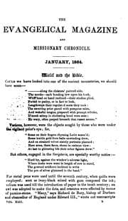 Tapa de the evangelical magazine, and missionary chronicle, 1864