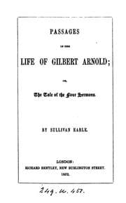 Tapa de Passages in the life of Gilbert Arnold; or, The tale of the four sermons