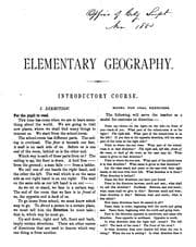 Tapa de Elementary Geography