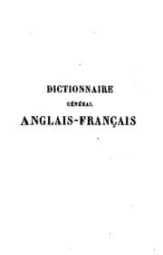 Tapa de General English and French dictionary