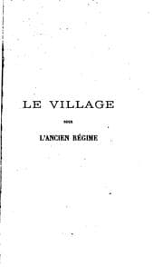 Tapa de Le village sous l'ancien régime