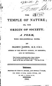 Tapa de The Temple of Nature, Or, The Origin of Society: A Poem, with Philosophical ..