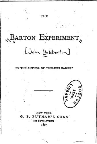 Tapa de The Barton Experiment