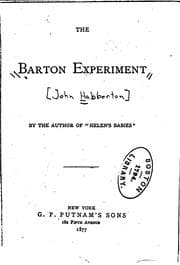Tapa de The Barton Experiment