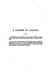 Tapa de A Yankee in Canada: With Anti-slavery and Reform Papers