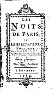 Tapa de Les nuits de Paris, ou, Le spectateur nocturne