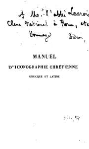 Tapa de Manuel d'iconographie chrétienne, grecque et latine