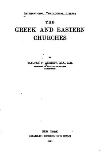 Tapa de The Greek and Eastern Churches