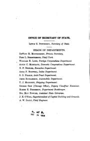 Tapa de Biennial Report of the Secretary of State of the State of Illinois