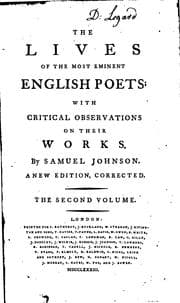 Tapa de The Lives of the Most Eminent English Poets