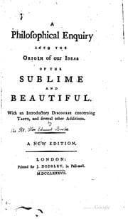 Tapa de A Philosophical Enquiry Into the Origin of Our Ideas of the Sublime and ..