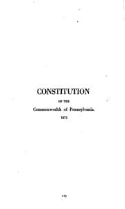 Tapa de Constitutions of Pennsylvania