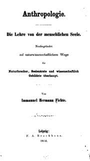 Tapa de Anthropologie: Die Lehre von der menschlichen Seele