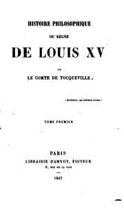 Tapa de Histoire philosophique du regne de Louis XV