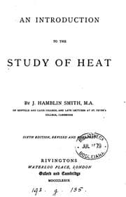 Tapa de An introduction study of heat