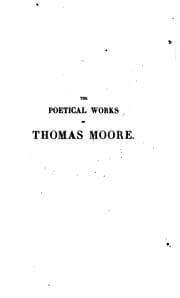 Tapa de The poetical works of Thomas Moore