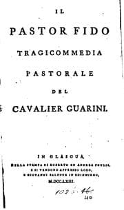 Tapa de Il pastor fido: tragicommedia pastorale