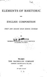 Tapa de Elements of Rhetoric and English Composition: Second High School Course