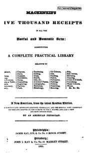 Tapa de Mackenzie's Five Thousand Receipts, in All the Useful and Domestic Arts: Constituting a Complete ..