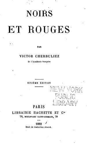 Tapa de Noirs et rouges