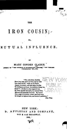 Tapa de The Iron Cousin; Or, Mutual Influence