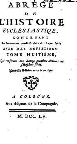 Tapa de Abrege de l'histoire ecclesiastique