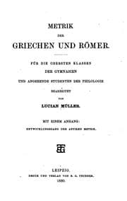 Tapa de Metrik der Griechen und Römer