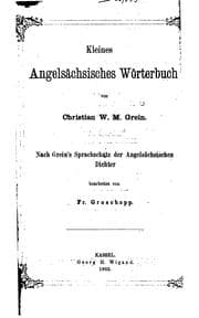 Tapa de Kleines angelsächsisches Wörterbuch