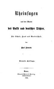 Tapa de Rheinsagen, aus dem Munde des Volks und deutscher Dichter: Für Schule, Haus und Wanderschaft